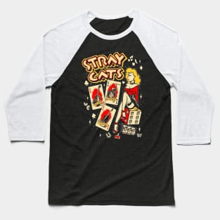 play card cat band rock music Baseball T-Shirt